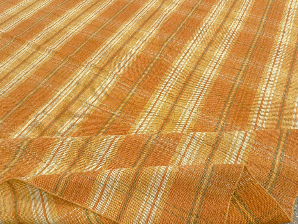 Vintage Indian Flatweave Room Size Carpet, No.33825 - Gss