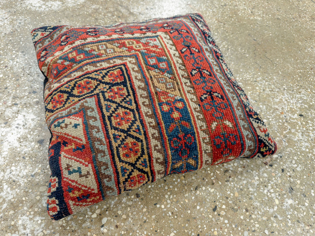 Antique Caucasian Kazak Pillow, No.33826 - Gss