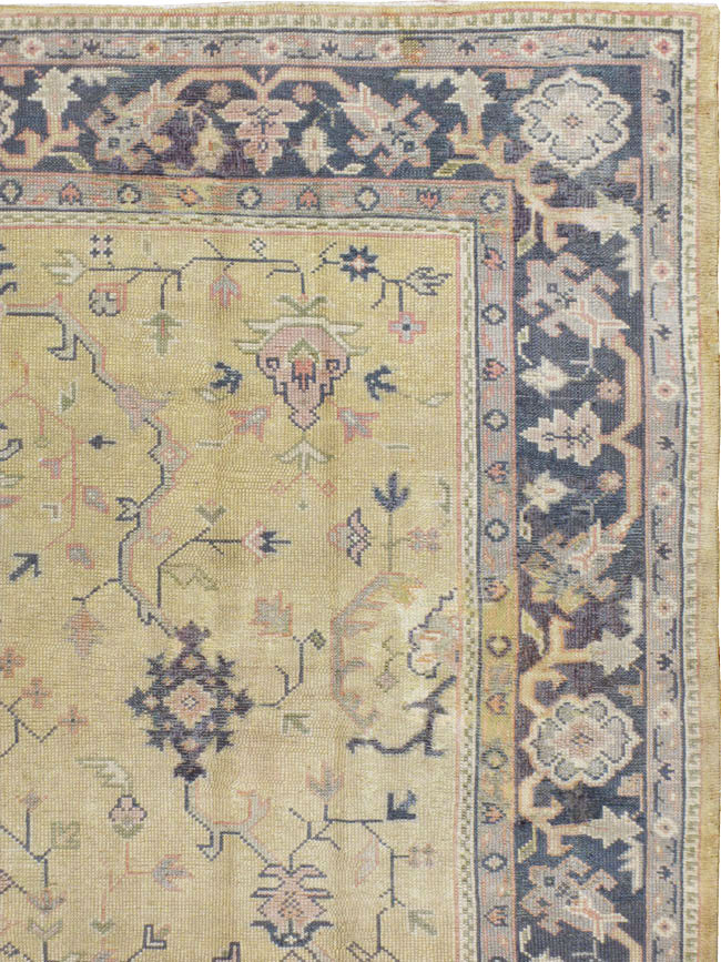 Antique Turkish Oushak Carpet, No.8013 - Gss