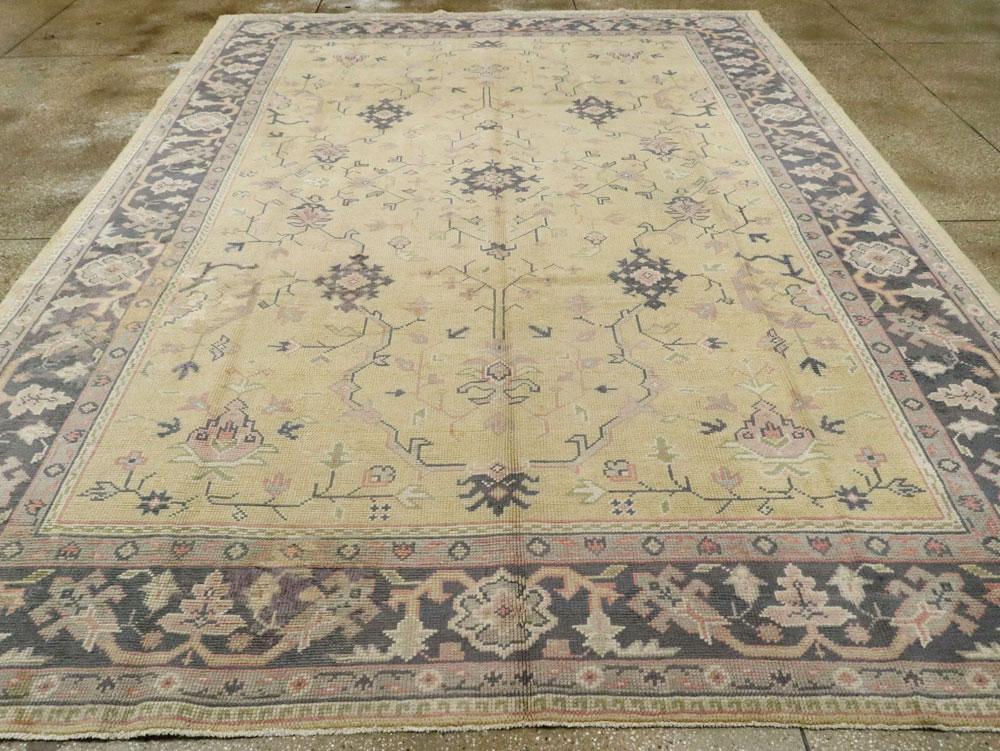 Antique Turkish Oushak Carpet, No.8013 - Gss