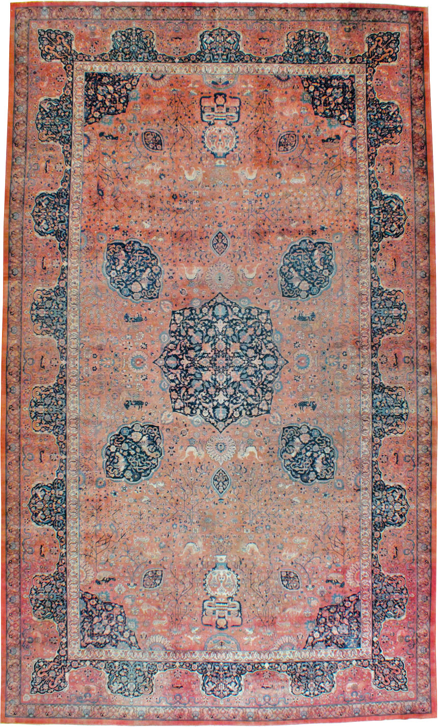 Antique Indian Larestan Carpet, No.8021 - Gss