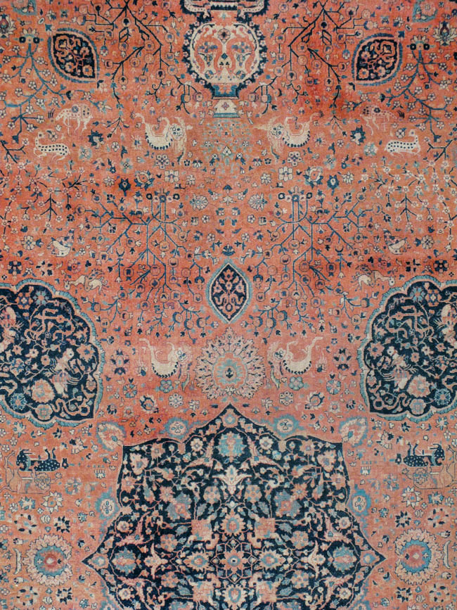 Antique Indian Larestan Carpet, No.8021 - Gss