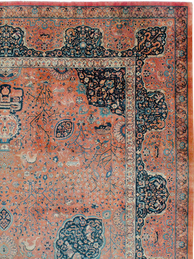 Antique Indian Larestan Carpet, No.8021 - Gss