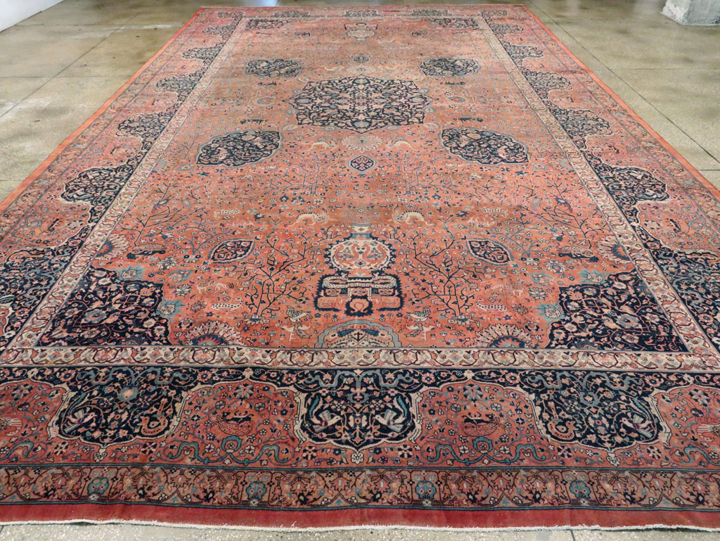Antique Indian Larestan Carpet, No.8021 - Gss