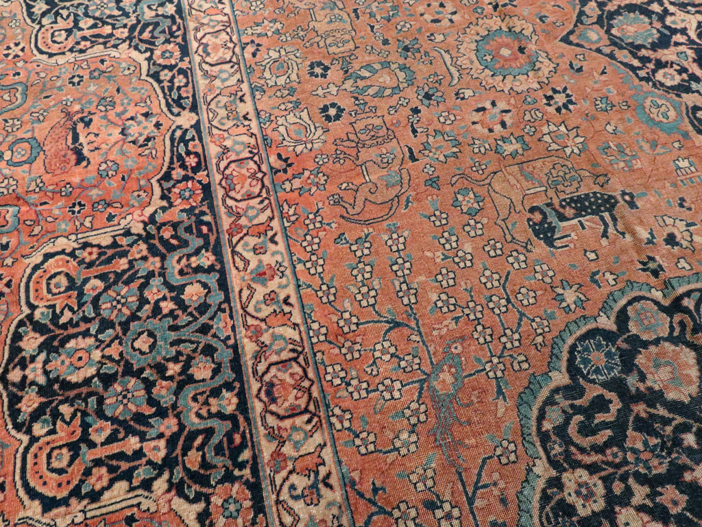 Antique Indian Larestan Carpet, No.8021 - Gss