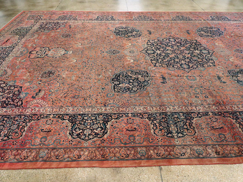 Antique Indian Larestan Carpet, No.8021 - Gss