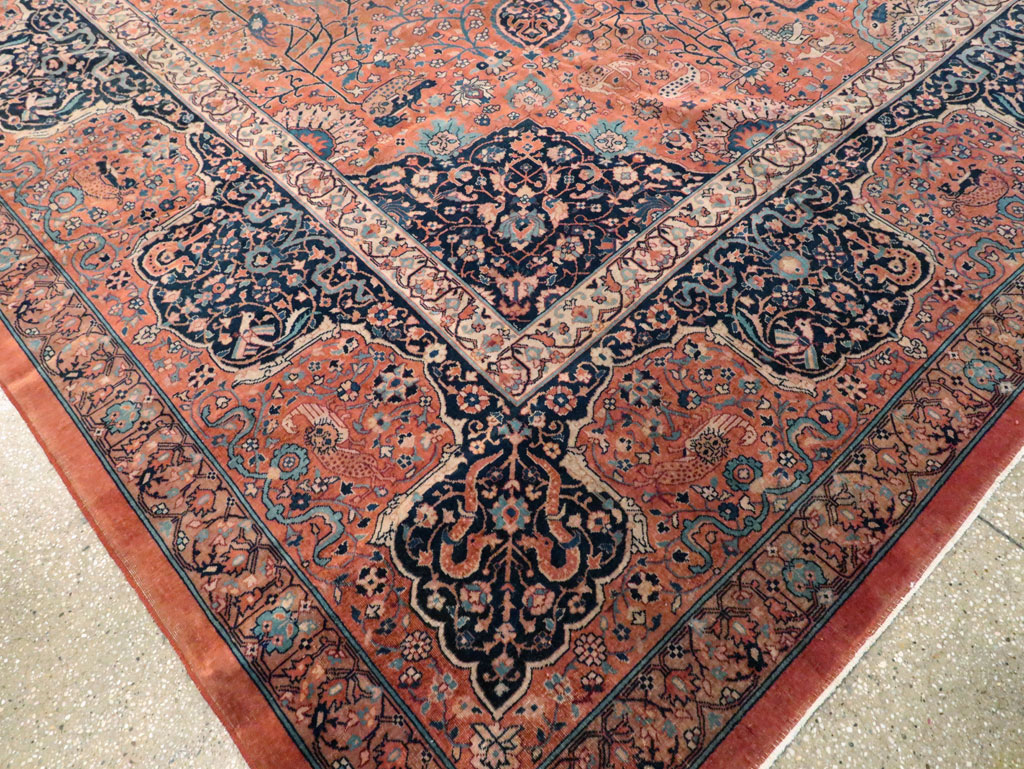 Antique Indian Larestan Carpet, No.8021 - Gss