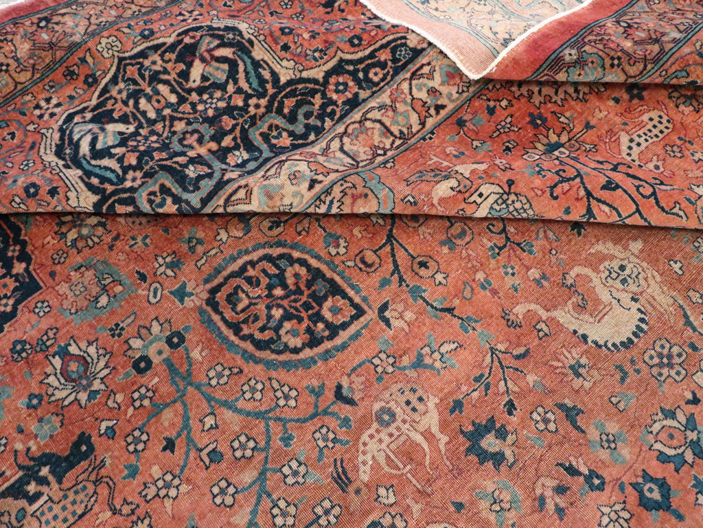 Antique Indian Larestan Carpet, No.8021 - Gss