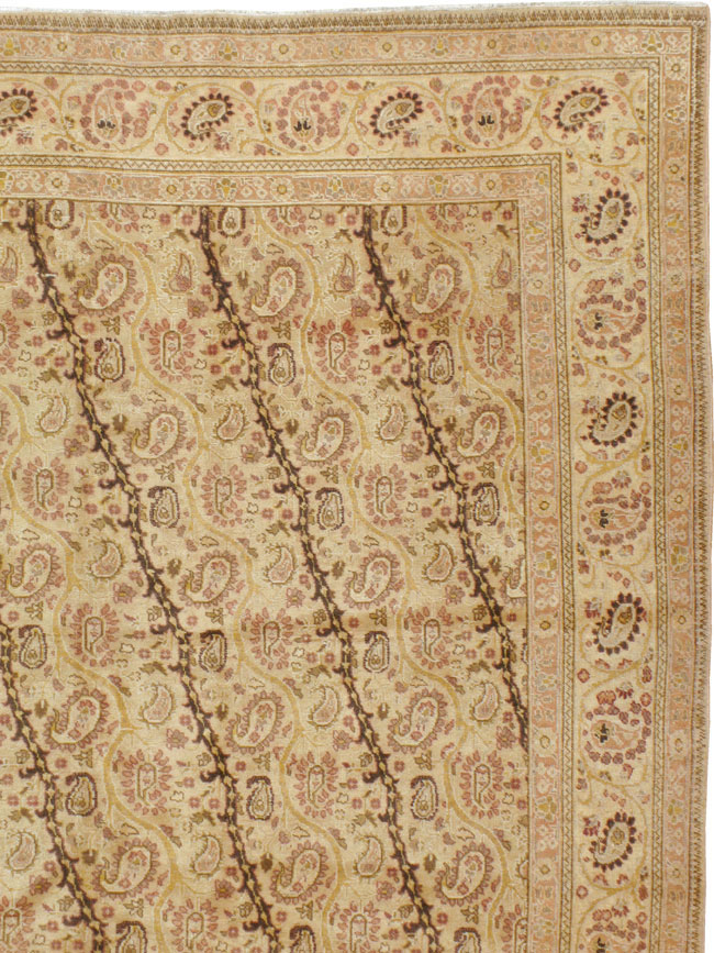 Antique Persian Tabriz Square Carpet, No.8048 - Gss