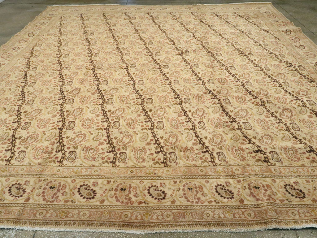 Antique Persian Tabriz Square Carpet, No.8048 - Gss