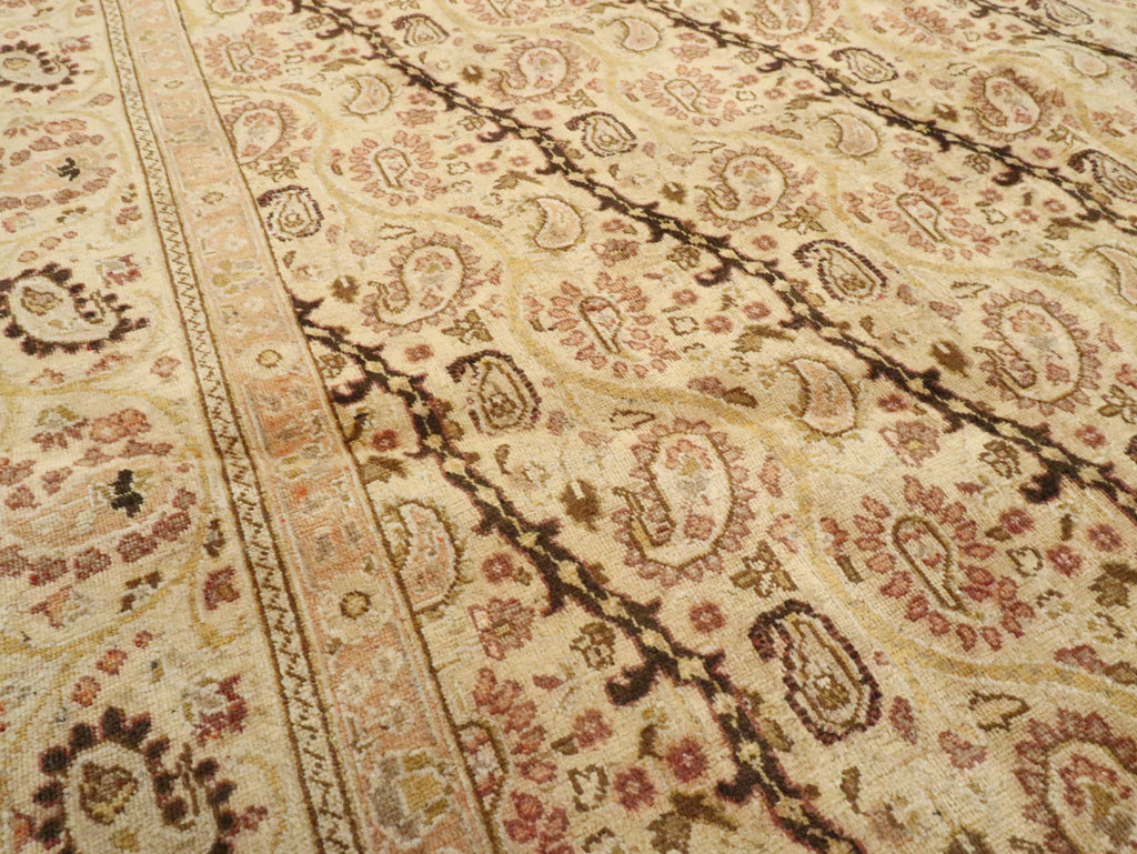 Antique Persian Tabriz Square Carpet, No.8048 - Gss