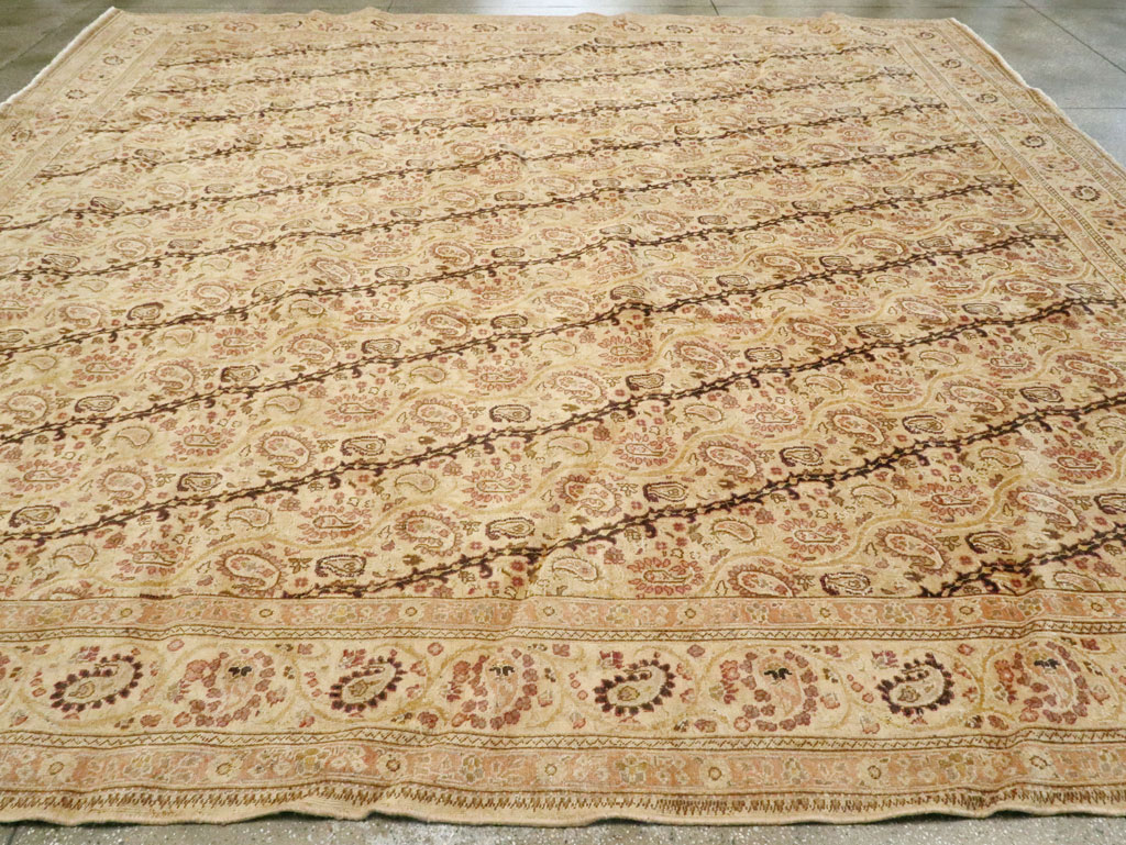 Antique Persian Tabriz Square Carpet, No.8048 - Gss