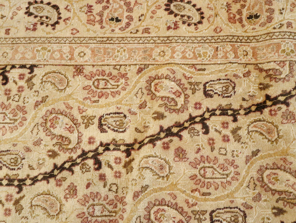 Antique Persian Tabriz Square Carpet, No.8048 - Gss