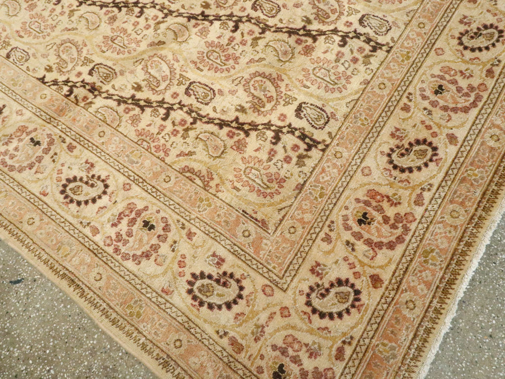 Antique Persian Tabriz Square Carpet, No.8048 - Gss
