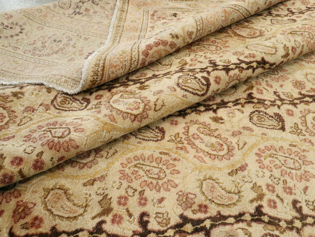 Antique Persian Tabriz Square Carpet, No.8048 - Gss