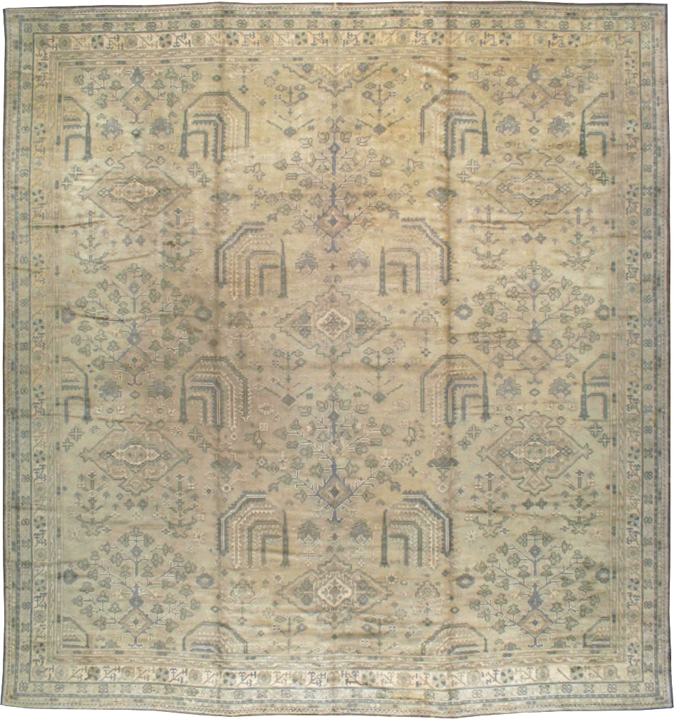 Vintage European Oushak Carpet, No.8050 - Gss