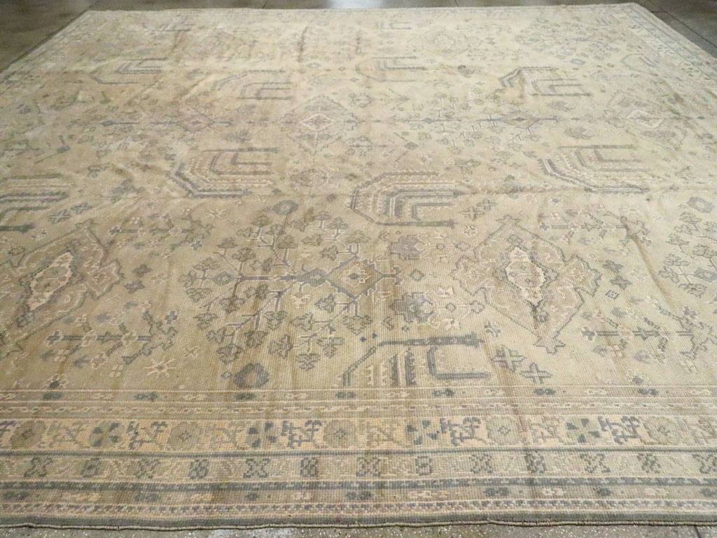 Vintage European Oushak Carpet, No.8050 - Gss