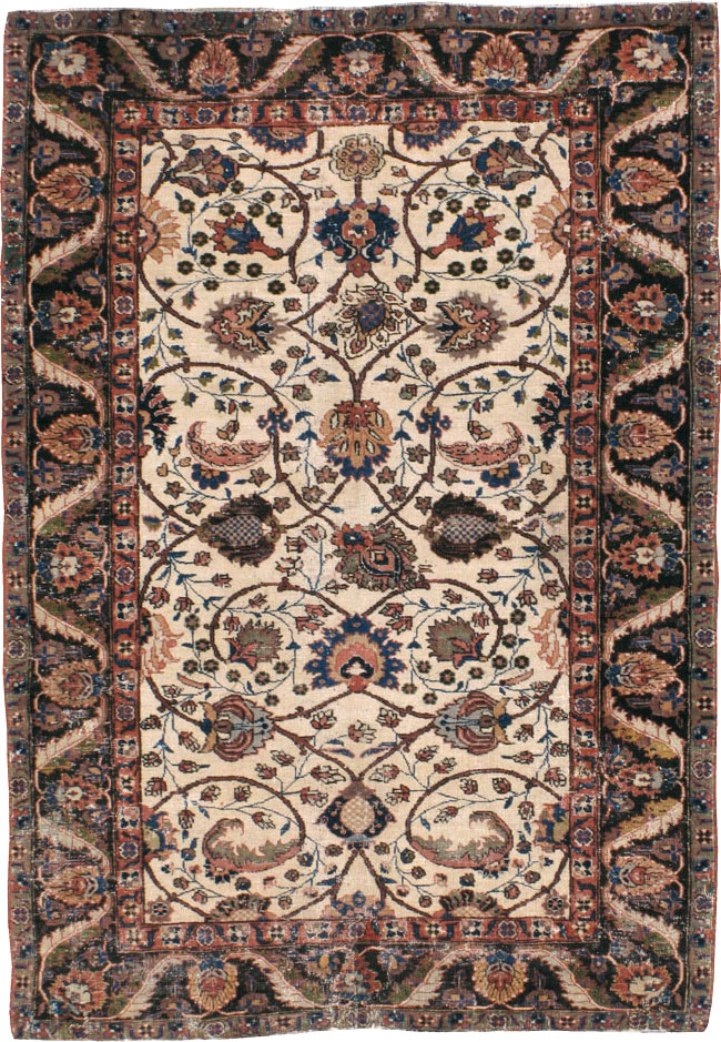 Antique Persian Tabriz Distressed Rug, No.8114 - Gss