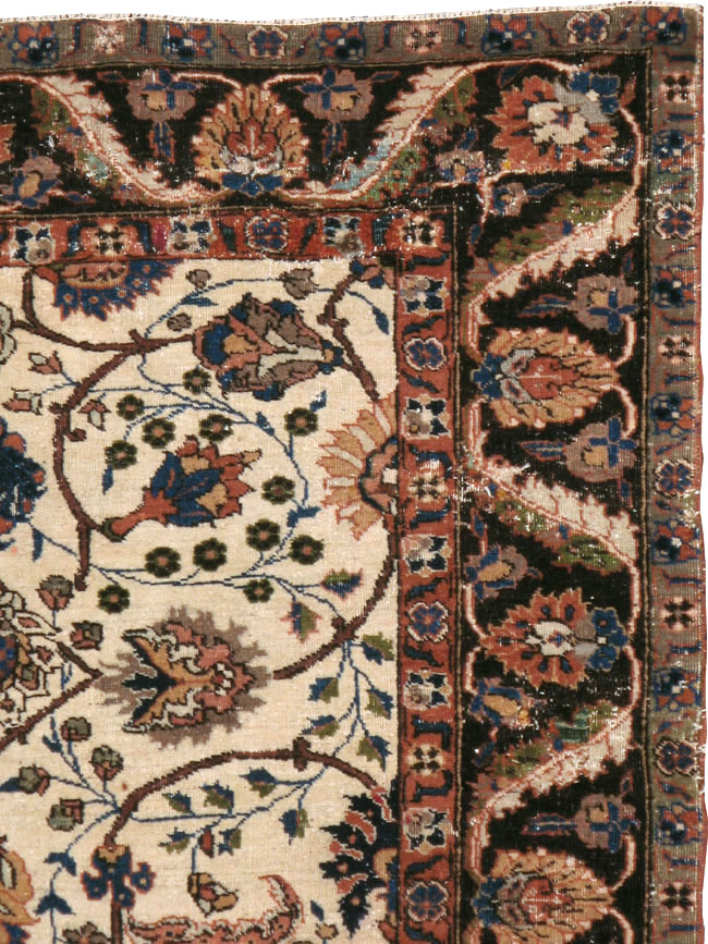 Antique Persian Tabriz Distressed Rug, No.8114 - Gss
