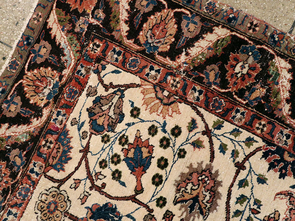 Antique Persian Tabriz Distressed Rug, No.8114 - Gss