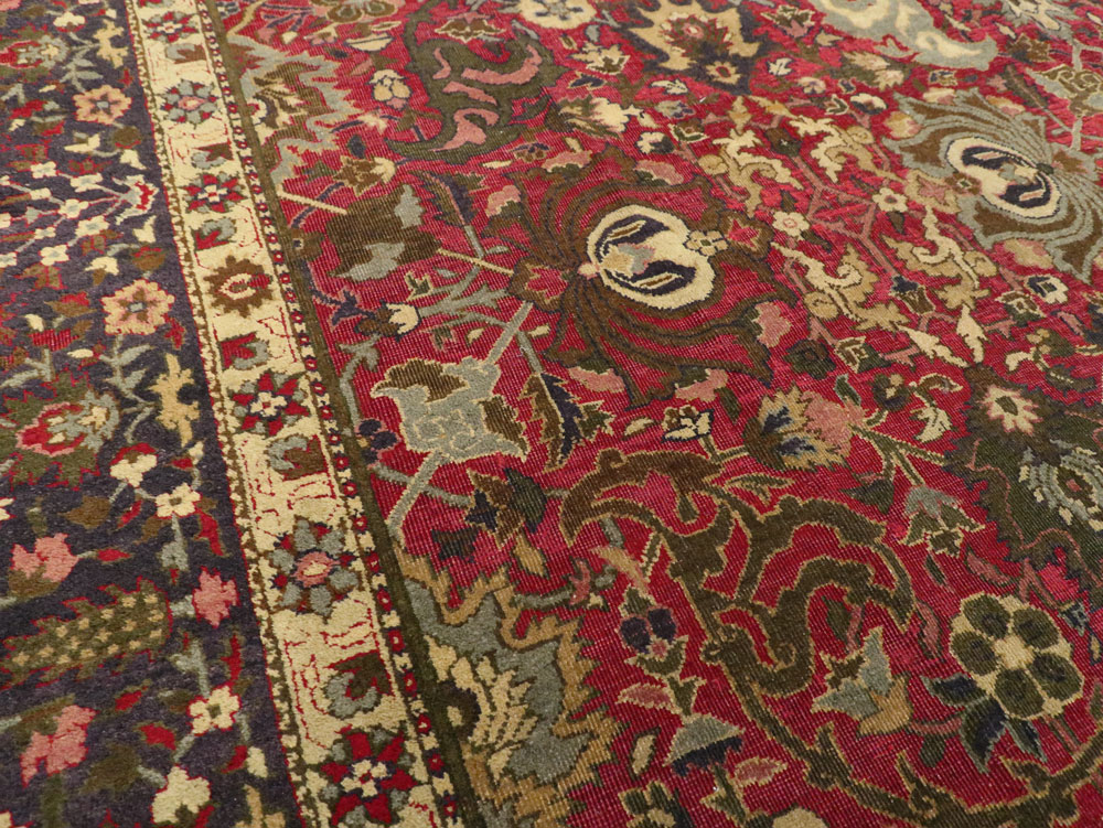 Antique Indian Lahore Carpet, No.8135 - Gss