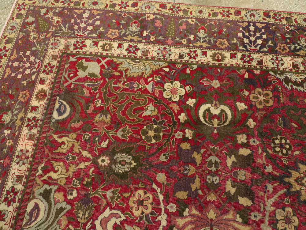 Antique Indian Lahore Carpet, No.8135 - Gss