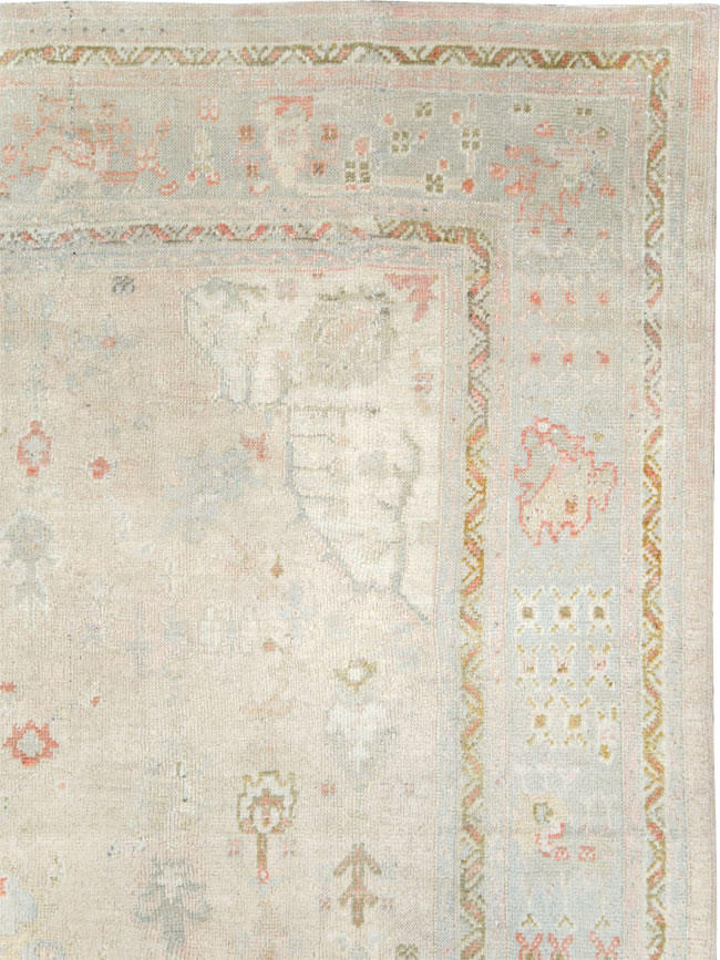 Antique Turkish Oushak Room Size Carpet, No.8192 - Gss