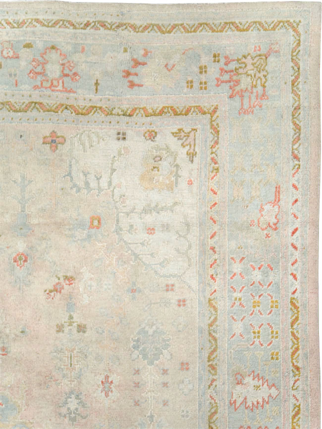 Antique Turkish Oushak Room Size Carpet, No.8192 - Gss