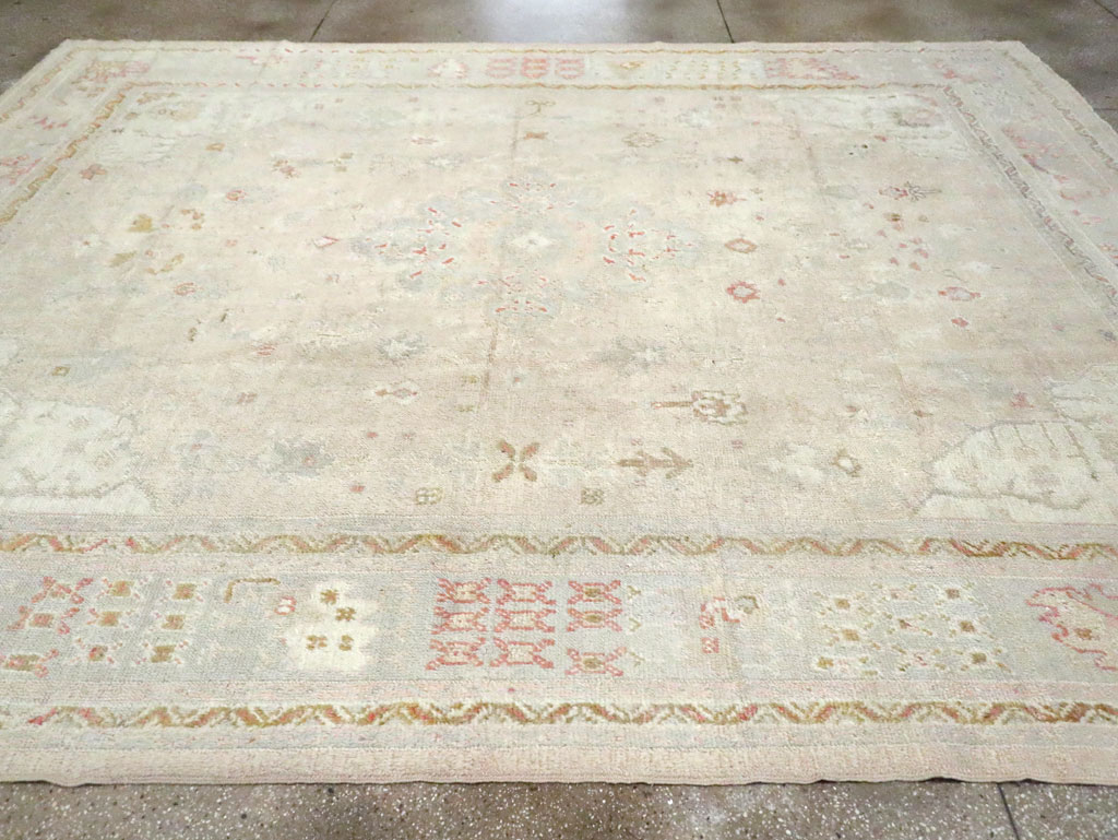 Antique Turkish Oushak Room Size Carpet, No.8192 - Gss