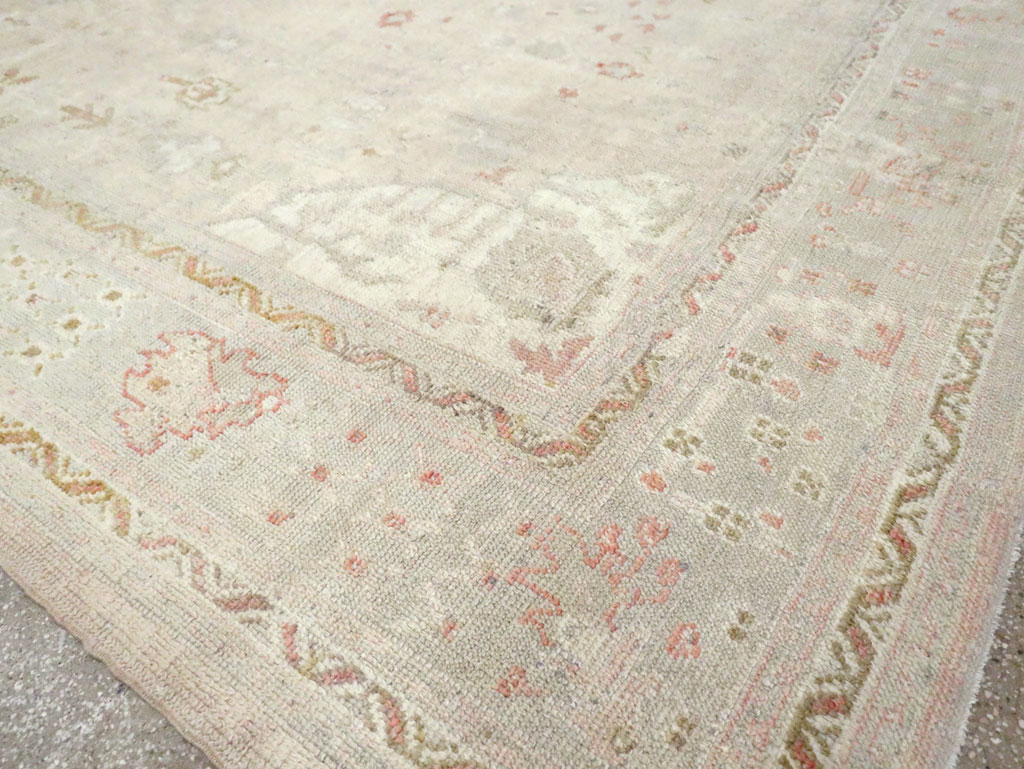 Antique Turkish Oushak Room Size Carpet, No.8192 - Gss