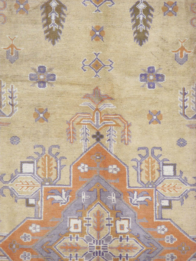 Vintage Turkish Oushak Room Size Carpet, No.8194 - Gss