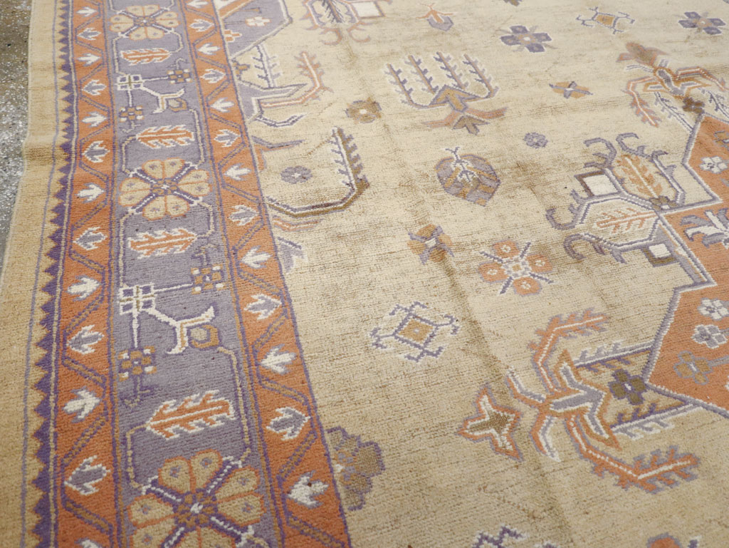 Vintage Turkish Oushak Room Size Carpet, No.8194 - Gss