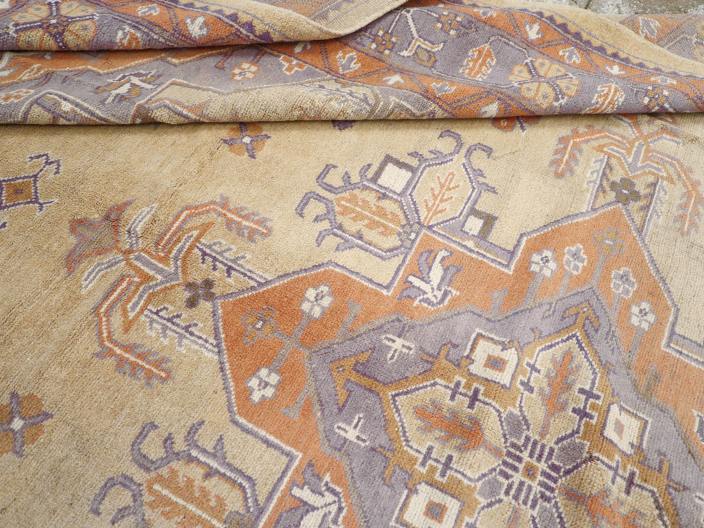 Vintage Turkish Oushak Room Size Carpet, No.8194 - Gss