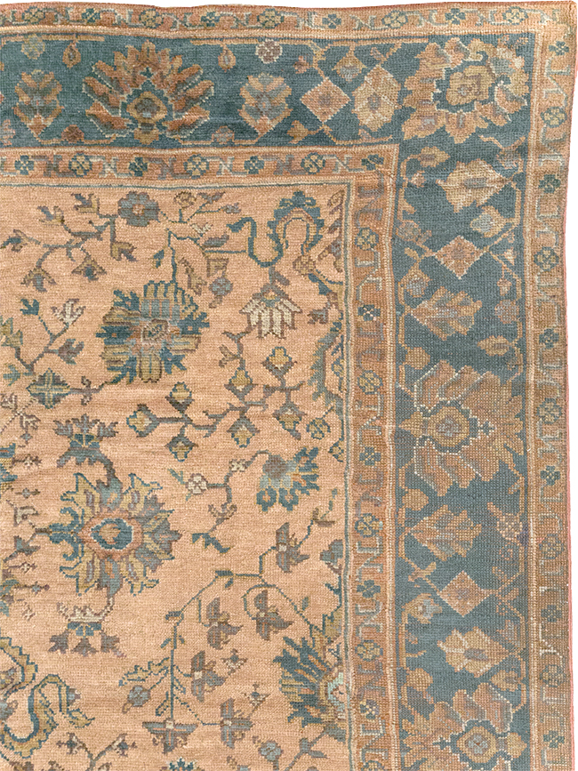 Vintage Turkish Oushak Room Size Carpet, No.8198 - Gss