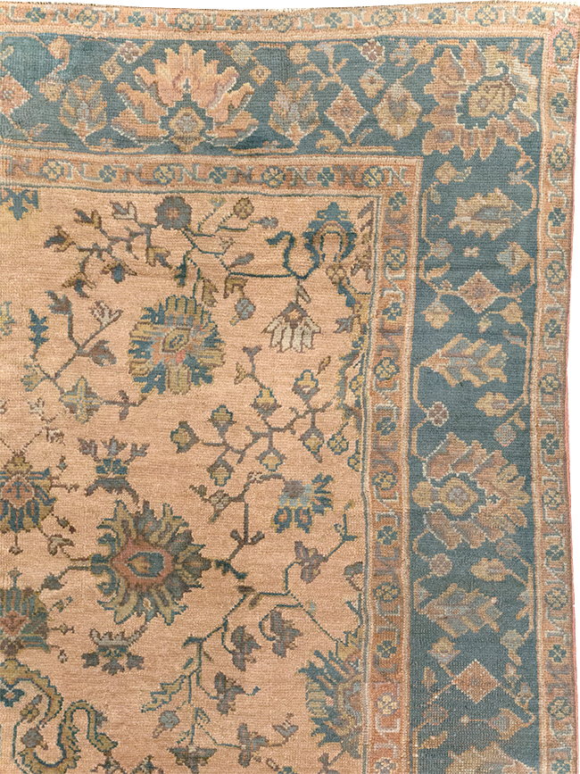 Vintage Turkish Oushak Room Size Carpet, No.8198 - Gss