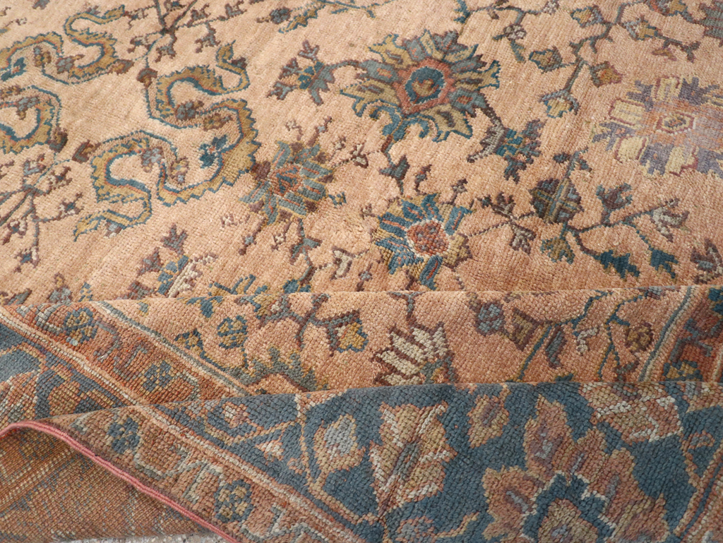 Vintage Turkish Oushak Room Size Carpet, No.8198 - Gss