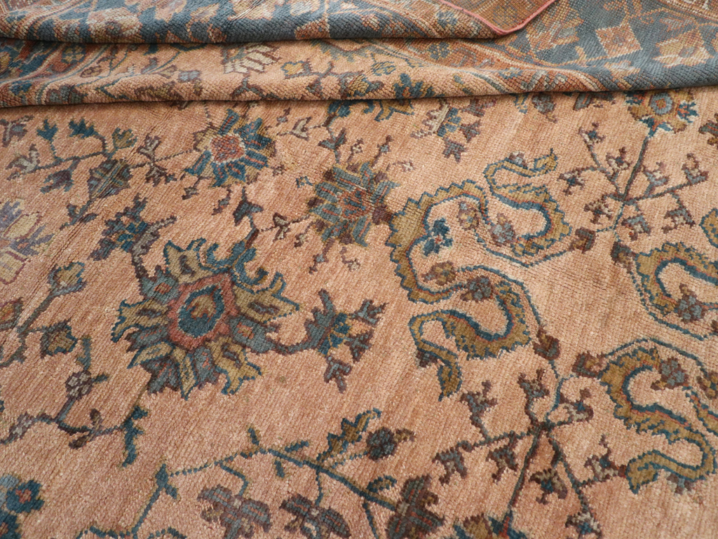 Vintage Turkish Oushak Room Size Carpet, No.8198 - Gss