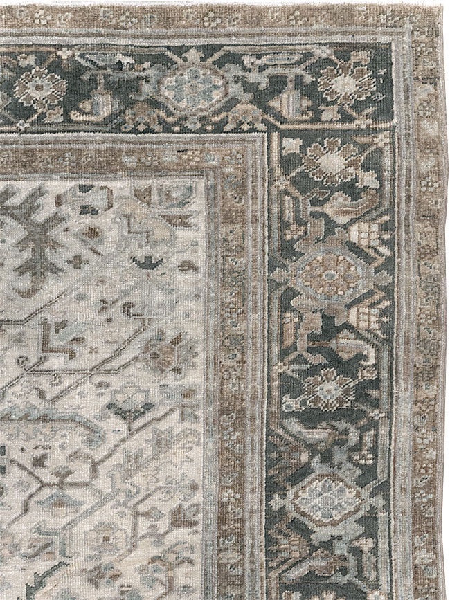 Vintage Persian Heriz Wide Gallery Runner, No.8246 - Gss