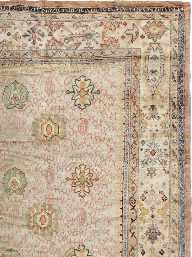 Antique Turkish Oushak Square Carpet, No.8268 - Gss