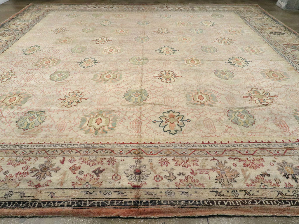 Antique Turkish Oushak Square Carpet, No.8268 - Gss