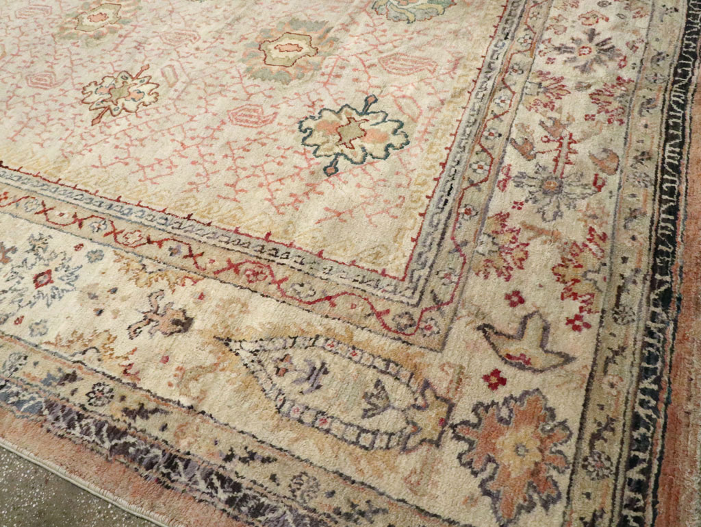 Antique Turkish Oushak Square Carpet, No.8268 - Gss