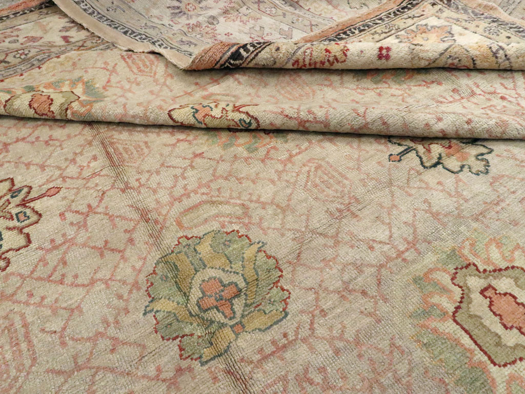 Antique Turkish Oushak Square Carpet, No.8268 - Gss