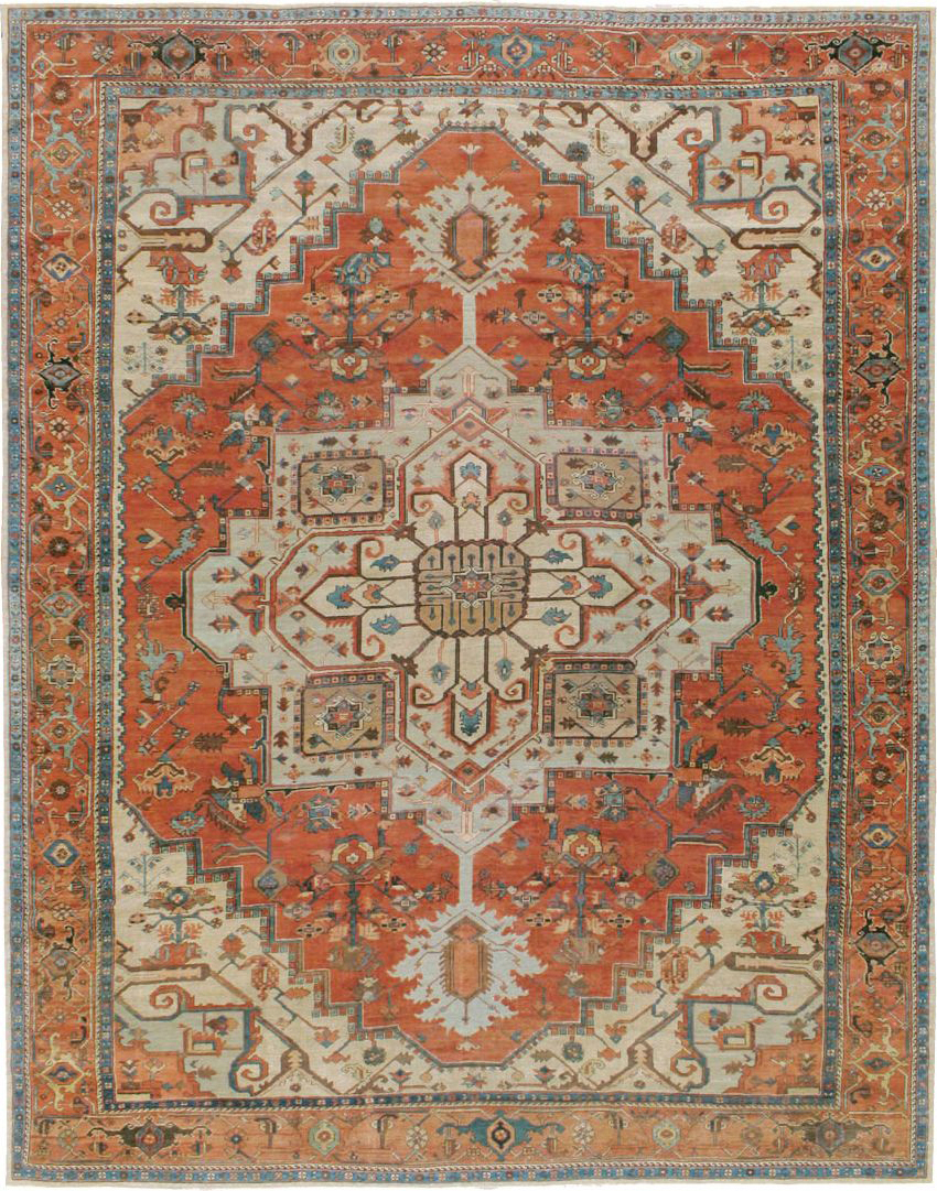 Antique Persian Serapi Carpet, No.8319 - Gss