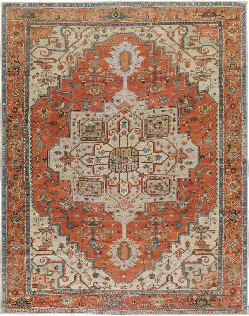 Antique Persian Serapi Carpet, No.8319 - Gss