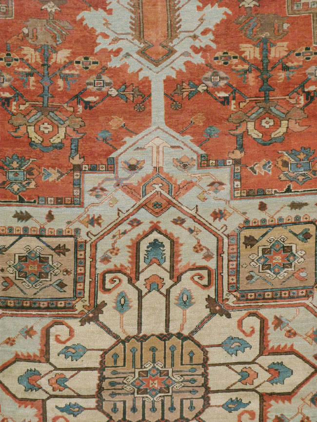 Antique Persian Serapi Carpet, No.8319 - Gss
