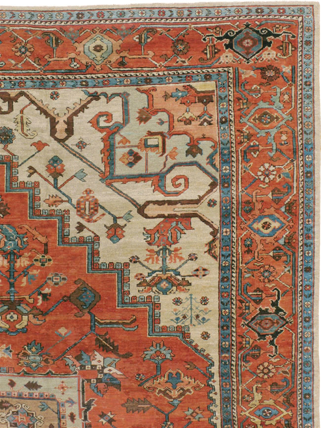 Antique Persian Serapi Carpet, No.8319 - Gss