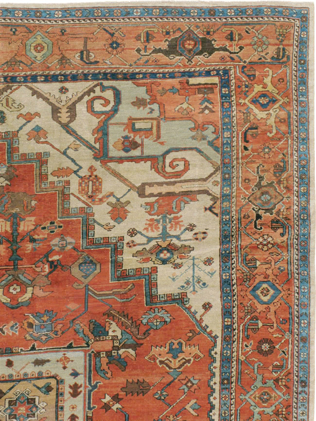 Antique Persian Serapi Carpet, No.8319 - Gss
