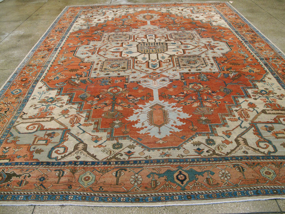 Antique Persian Serapi Carpet, No.8319 - Gss