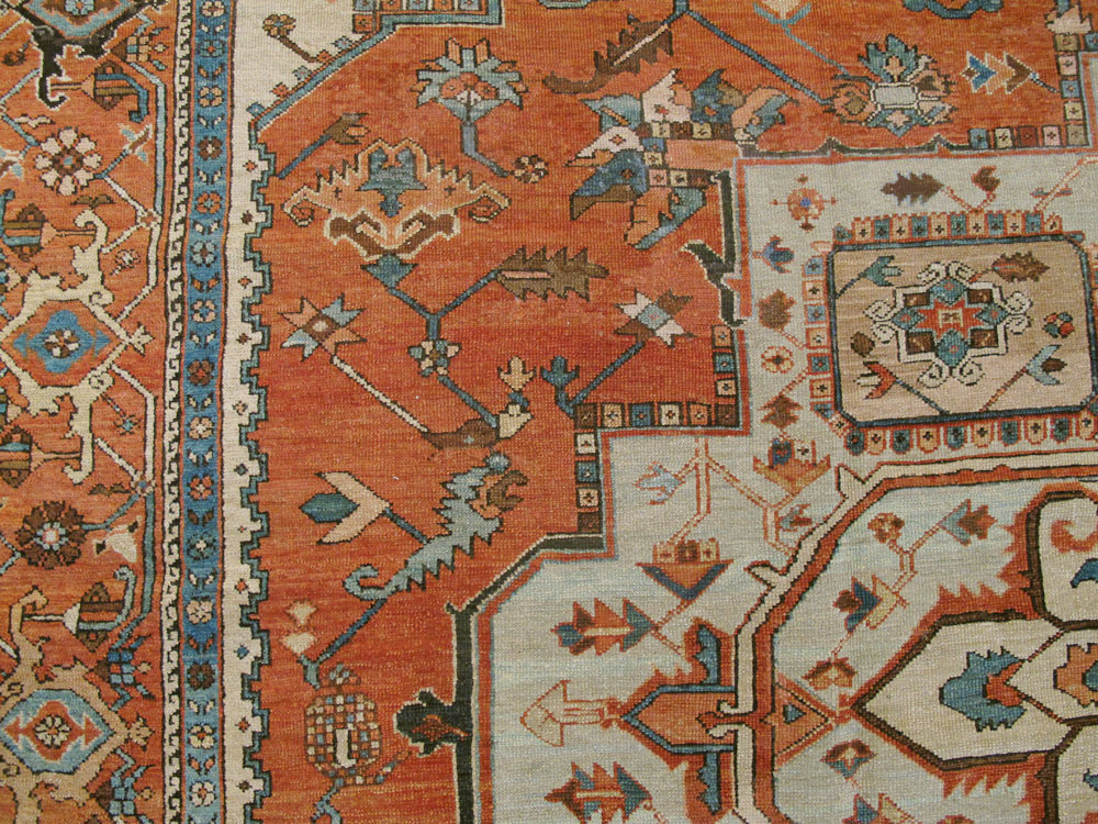 Antique Persian Serapi Carpet, No.8319 - Gss