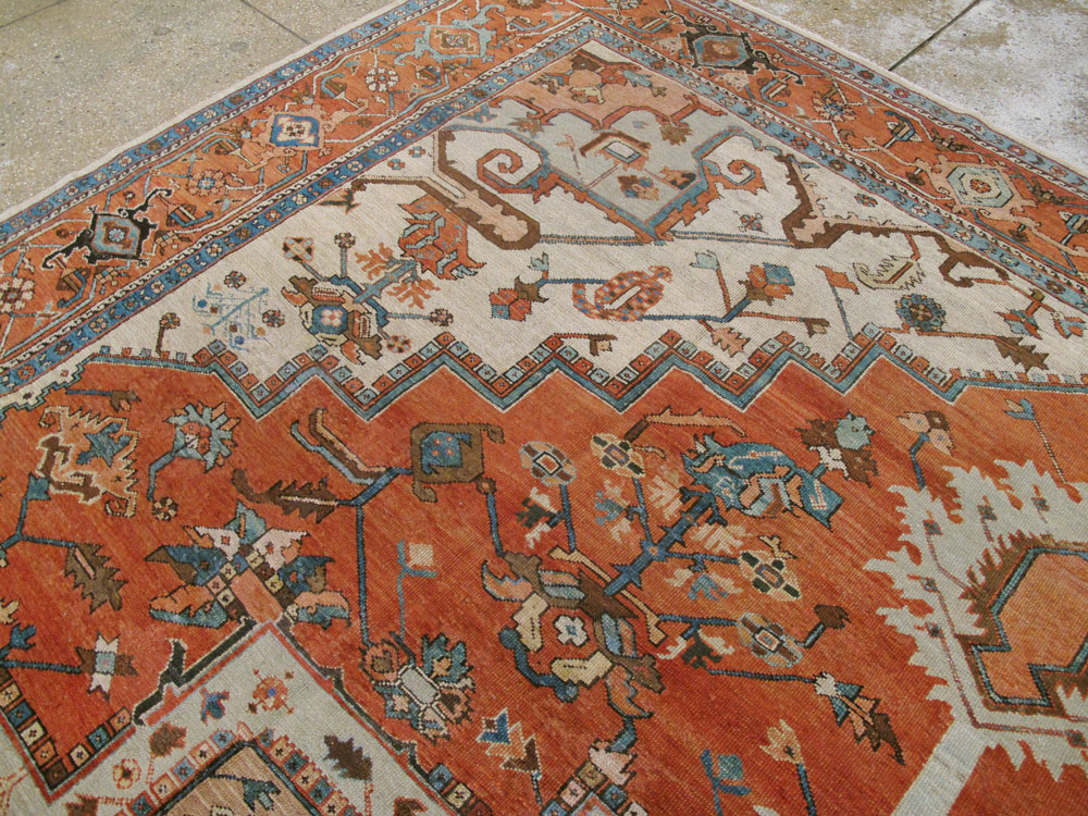 Antique Persian Serapi Carpet, No.8319 - Gss